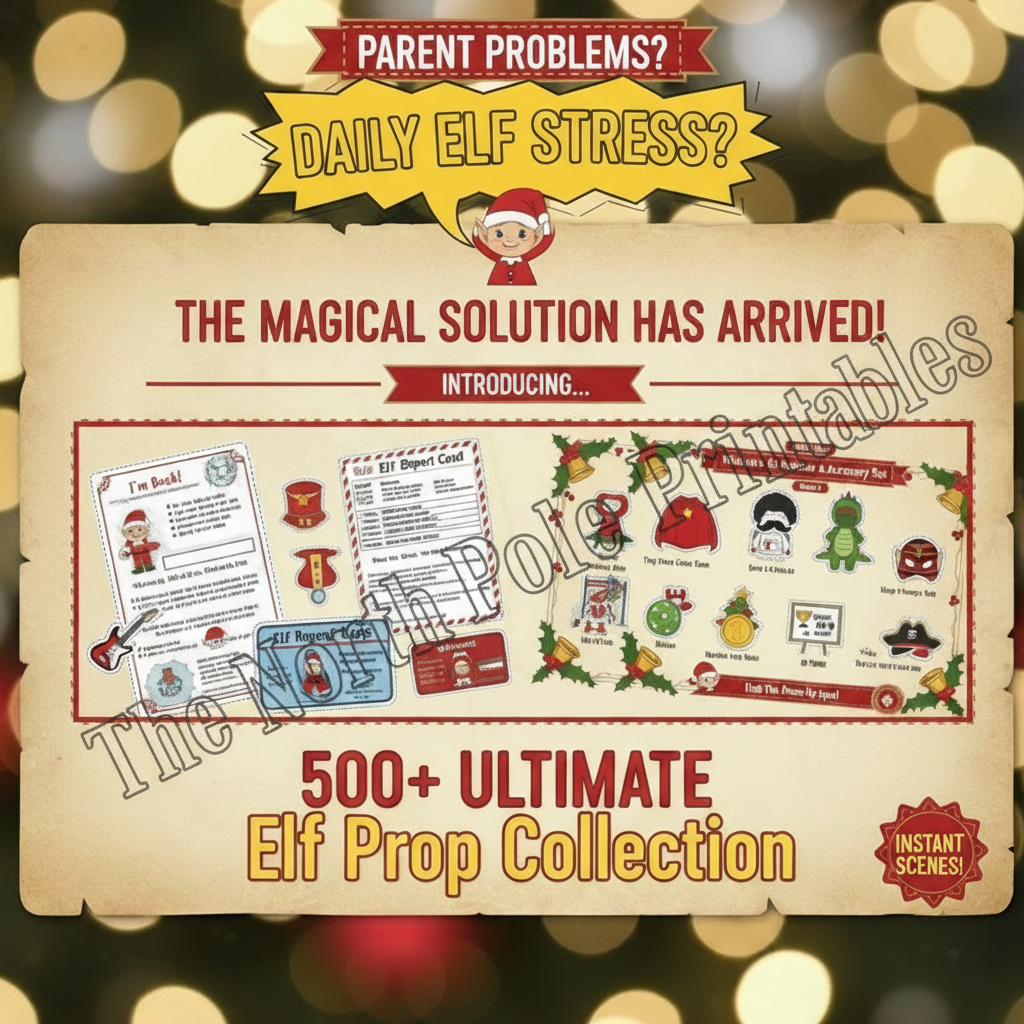 ELF 500+ CHRISTMAS PROPS ( BONUS ELF REPORTS & CERTIFICATES )