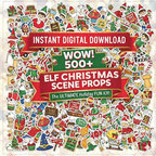 ELF 500+ CHRISTMAS PROPS ( BONUS ELF REPORTS & CERTIFICATES )